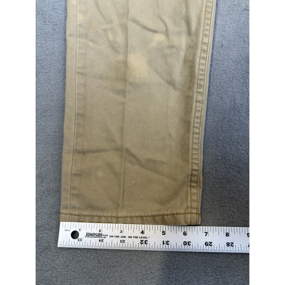 Levis Jeans Mens 32x32‎ Tan Khaki 508 Regular Fit Taper Leg White Tab *flaw*